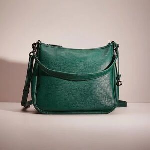 ‼️ Coach Cary Soft Pebble Green Leather Shoulder Bag